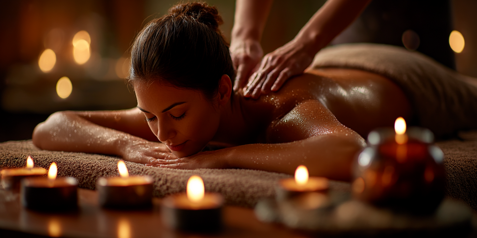 Körper-Massage - Entspannende Spa-Szene