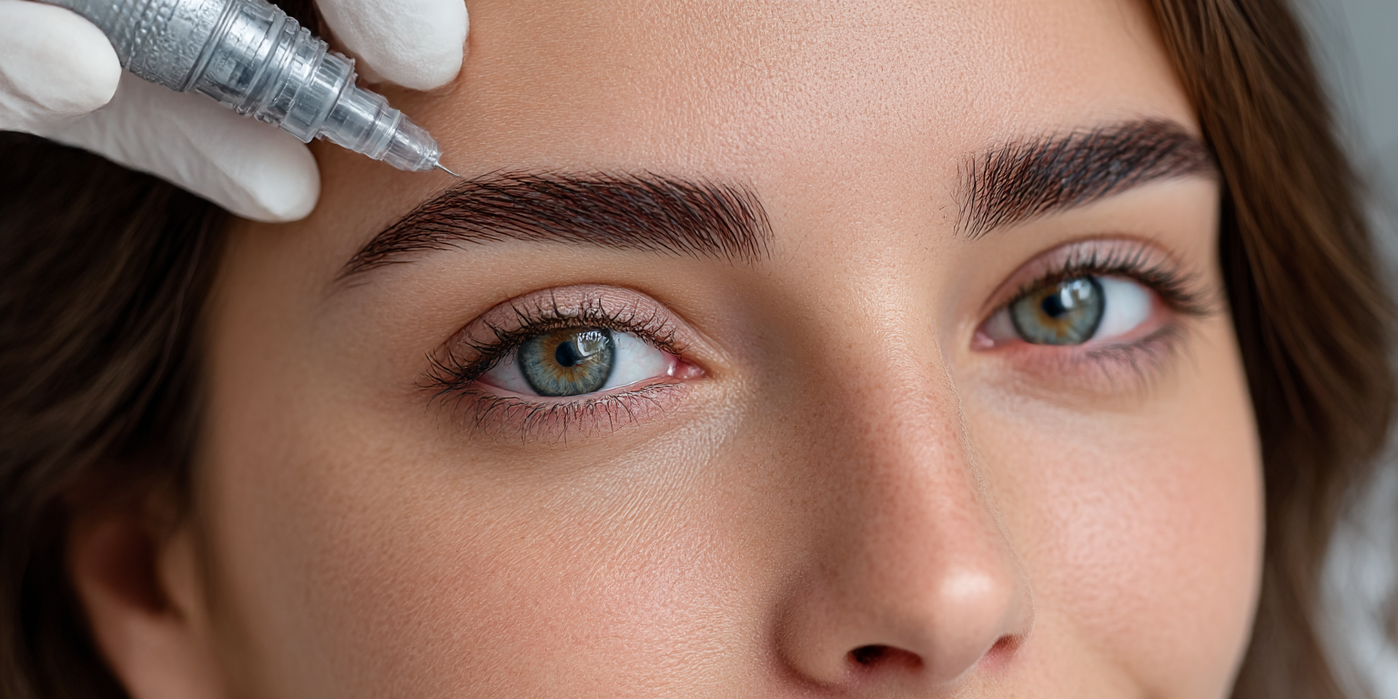 NanoBrows PMU - Prozess der Augenbrauen-Mikropigmentierung