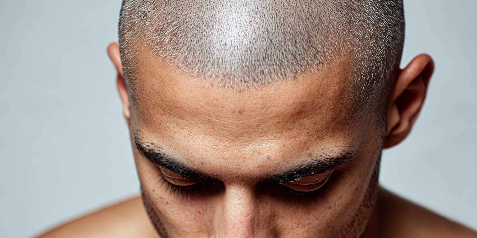 Kopfhaut-Tattoo Vorher und Nachher - Haardichte-Wiederherstellung mit Mikropigmentierung