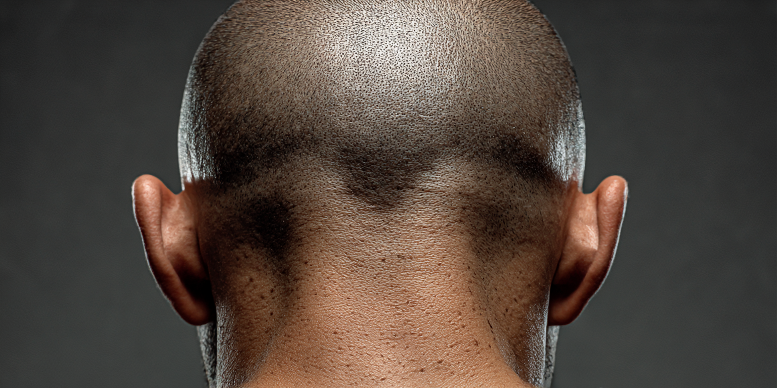 Kopfhaut-Tattoo Rückansicht - Realistische Haar-Mikropigmentierung in Uster